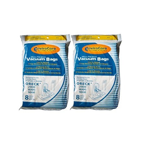 EnviroCare - 8 Sacchetti Per Aspirapolvere Oreck Compatibili Modelli Verticali XL